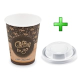 thumbnail of 100x Kaffeebecher L 'Latte Macchiato To Go' mit Trinkdeckel 350 ml 420 ml