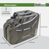 thumbnail of 3x Metallkanister Snakeoptik 10 Liter inkl. Ausgießer + Halter Benzinkanister Dieselkanister