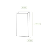 thumbnail of greenbox - Bolsas tipo bloque con ventana PLA S, 9 x 6 x 19,5 cm, marrón, papel kraft, 500 unidades.