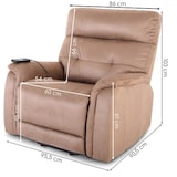 thumbnail of Fernsehsessel Aufstehhilfe, XXL-Relaxsessel, Liegefunktion, 200 kg Belastbarkeit, XXL-Sessel , Schlaffunktion, Mikrofaser, Braun, Raburg Samson