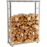 thumbnail of DELUKE® Kaminholzregal innen Metall SATLO für Feuerholz Brennholzregal innen Kaminholzständer Kaminholzhalter FeuerholzregalEdelstahl, 25x80x150cm