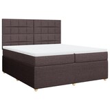 thumbnail of vidaXL Boxspringbett mit Matratze Dunkelbraun 200x200 cm Stoff