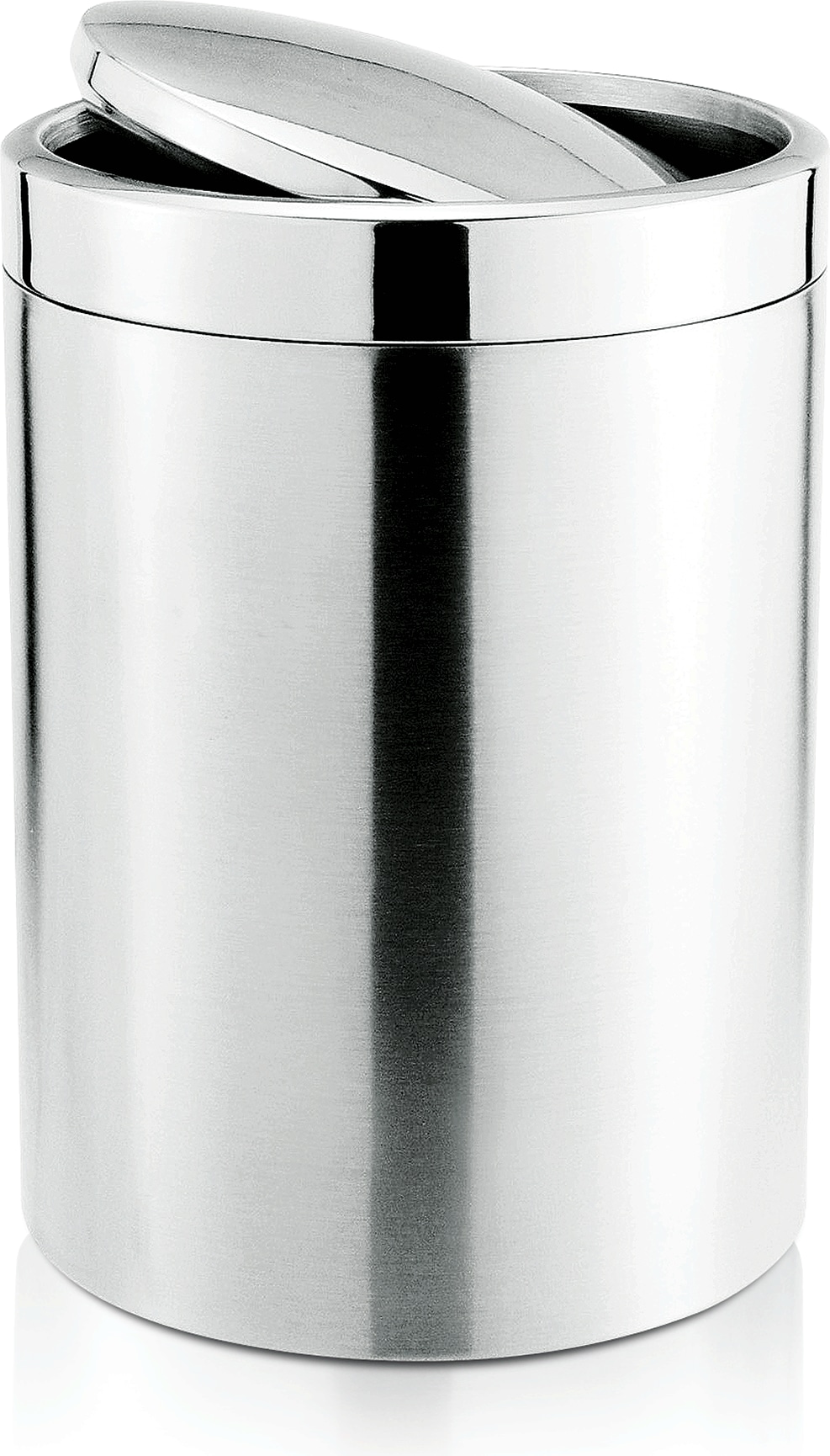 WAS Germany - Abfalleimer mit Schwingdeckel, 5 ltr., Ø 18,5 cm,  Edelstahl