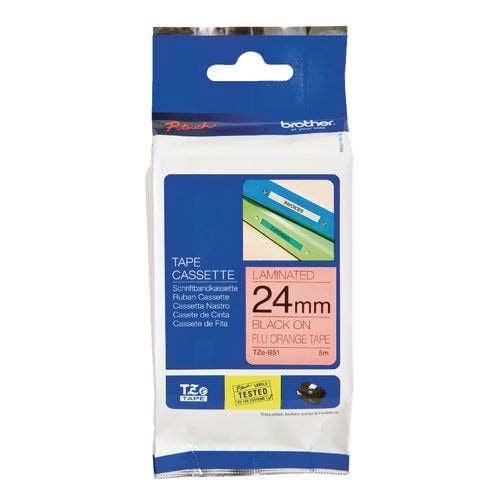 Cartucho de fita TZe-Tape TZe-B51 da Brother, largura da fita:24mm