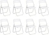thumbnail of Pack 8 Silla Plegable Blanca Multiusos Estilo Eventos con Estructura Metálica