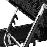 thumbnail of tectake 2 espreguiçadeiras de poli-rattan e alumínio + mesa  Preto