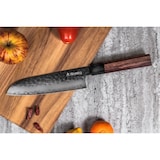 thumbnail of Couteau Sayuto Sequoia San Mai modèle santoku 18cm brute de forge
