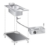 thumbnail of Gastro Inox Einbau-Fritteuse mit 10 Liter aus Edelstahl  400x600x380mm