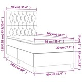 thumbnail of vidaXL Boxspringbett mit Matratze & LED Schwarz 90x200 cm Samt