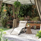 thumbnail of Outsunny Sdraio da Giardino Pieghevole e Reclinabile a 5 Livelli Crema