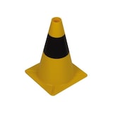 thumbnail of Cono de señalización, para la delimitación de áreas, negro/amarillo, uso recreativo, 30 cm