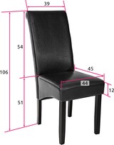 thumbnail of tectake 8 sillas de comedor ergonómicas  Negro