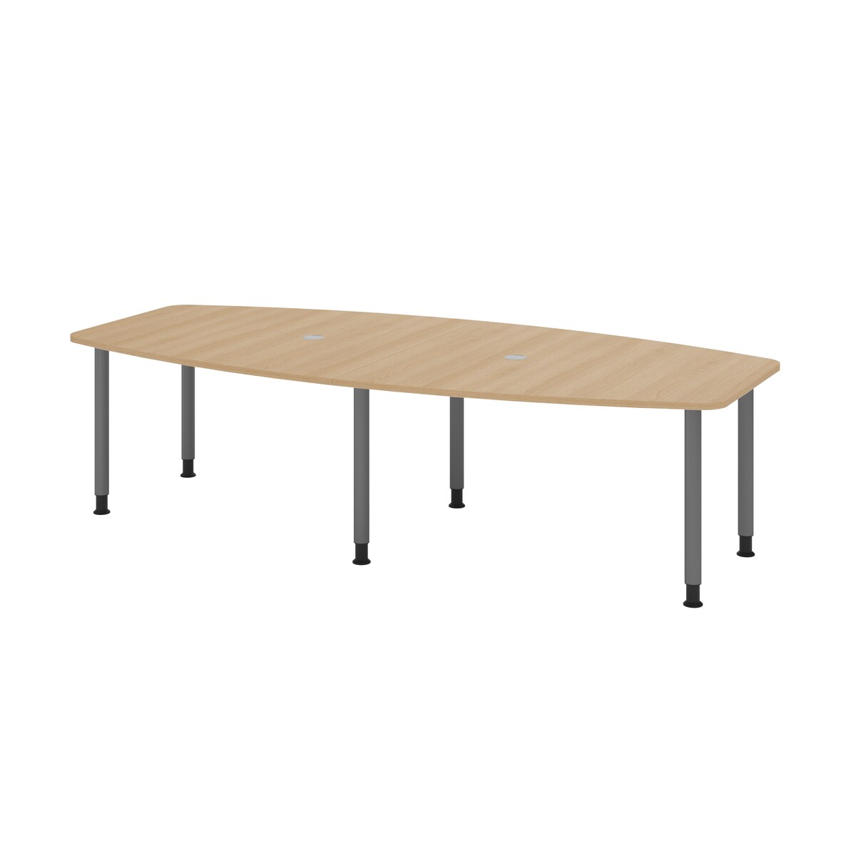 Hammerbacher-Konferenztisch 280cm/6 Rundrohrfüße Eiche-VKT28C/E/G