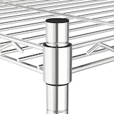 thumbnail of Helloshop26 - Étagère de rangement 5 niveaux roues 75 x 35 x 155 cm Chrome 250 kg Argent 02_0045701