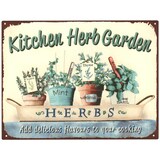 thumbnail of Deko Blechschild Küche Kitchen Herb Garten Metallschild Retro Vintage-Design zur Dekoration Wanddekoration