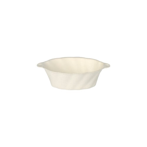 144 Fingerfood - Schalen Zuckerrohr `pure` 40 ml 3 cm x 9,5 cm x 6 cm weiss `Wave`