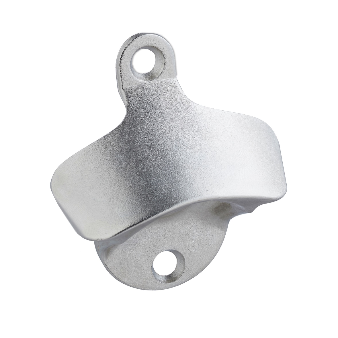 Relaxdays Wandflaschenöffner 2er Set, stabile Bieröffner zum Montieren, Wandöffner für Flaschen, Bar, verzinkt, silber