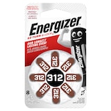 thumbnail of Energizer - 634924 - 8 piles auditives zinc air 312 - 1,4 v