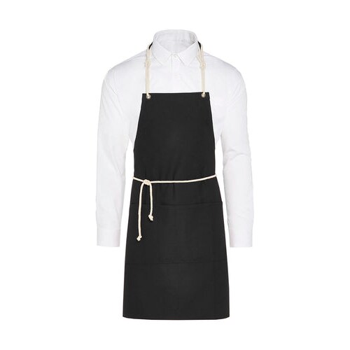 CORSICA - Cord Bib Apron with Pocket: One Size / Black