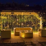 thumbnail of Rideau lumineux extérieur H4m x L1m 192 MaxiLED blanc chaud prolongeable 24V professionnel Lotti