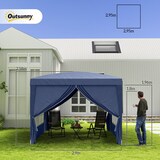 thumbnail of Outsunny - Pavillon - 2.95Lx2.95Wx2.58Hcm - Blau