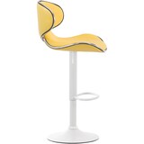 thumbnail of Décoshop26 - Set aus 2 modernen Barhockern mit mattweißen Metallbeinen und gelben Kunststoffsitzen 10_0000349