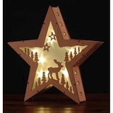 thumbnail of 10 LED Weihnachtsstern Holz Warmweiß Deko