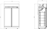 thumbnail of Tiefkühlschrank 2 Glastüren Schwarz Ins-1000F Bl