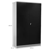 thumbnail of PROREGAL Stahlschrank BEE mit 8 verzinkten Fachböden | HxBxT 195x120x60cm | Grau-Anthrazit | Werkstattschrank Werkzeugschrank Aktenschrank