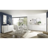 thumbnail of Buffet/bahut moderne 2 portes/3 tiroirs blanc laqué brillant Uranus