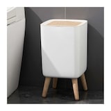 thumbnail of Poubelle Sur Pied De Salle De Bain Push - Malmo Square - Kitchen Move - 10l - Bois Design