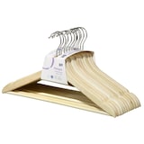 thumbnail of aro Grucce in legno FSC, 43 x 1,2 x 22 cm, ideale per camicie, con ganci per gonne, 12 unità