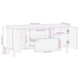thumbnail of vidaXL TV-Schrank mit Regal Braun 105 x 33,5 x 46 cm Massivholz Akazie