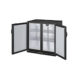 thumbnail of Rugbar met twee draaibare massieve deuren Polar G Serie zwart 208L