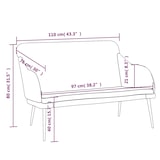 thumbnail of vidaXL Sitzbank Dunkelgrau 110x76x80 cm Samt