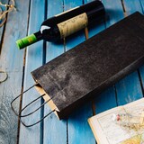 thumbnail of BIOZOYG 100 Stück Geschenktaschen schwarz Flaschentaschen für Weinflaschen Weinbeutel aus Kraftpapier umweltfreundliche Weintüten aus Kraftpapier