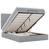 thumbnail of vidaXL Ottoman-Bett mit Matratze & LEDs Hellgrau 140x190 cm Stoff