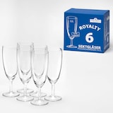 thumbnail of Van Well Royalty Sektglas 0,1 l geeicht 6er Set