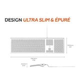 thumbnail of Mobility Lab Ml304304 – Clavier Design Touch Filaire Avec 2 Usb Pour Mac – Azerty – Blanc Et Argenté