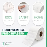 thumbnail of Hygiene VOS Toilettenpapier 3-lagig, 72 Rollen, 250 Blatt, weiß, weich & reißfest – Frischzellstoff für Haushalt & Gewerbe