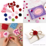 thumbnail of Satinrosen 3cm 10 Stück Stoffblumen zum Basteln Dekorieren Hochzeit Geschenkverpackung Blütendeko Tischdeko Handarbeit Stoffrosen Deko Blumen Lila