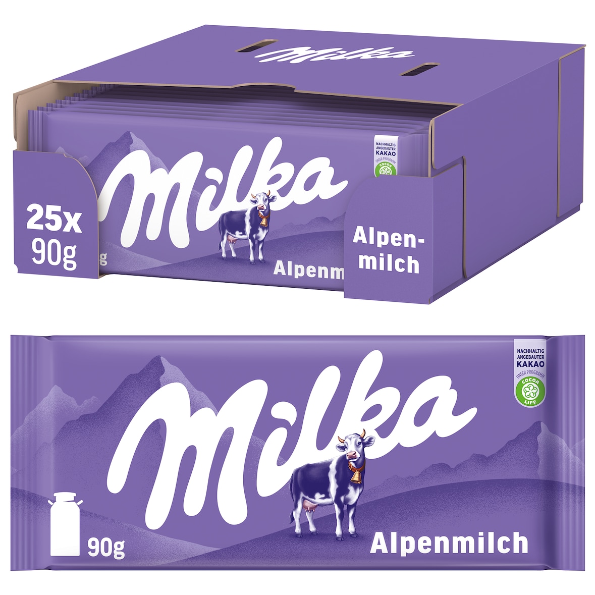 Milka Alpenmilch Tafel 25 x 90 g (2,25 kg)
