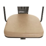 thumbnail of Set van 2 barkrukken HWC-H10a, barkruk barstoel, in hoogte verstelbaar draaibaar industrieel kunstleder metaal ~ vintage beige