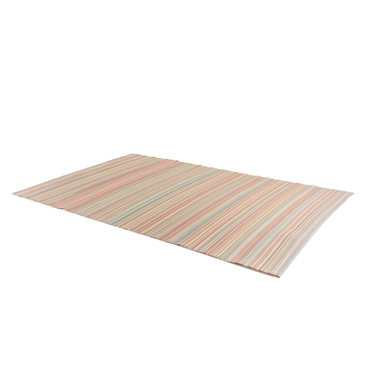 Alfombra de exterior rectangular de  120x180 cm  color multi pastel , Impermeable, Reversible, Ecológica