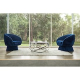 thumbnail of SalesFever Couchtisch Ø 80 cm rund | Sicherheitsglasplatte klar 8 mm | Gestell rostfreier Edelstahl | Silber