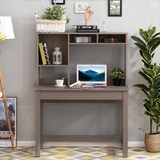 thumbnail of HOMCOM Scrivania Scaffale con Libreria Sopra in Legno per Camera