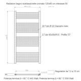 thumbnail of Termoarredo Scaldasalviette Bagno cm 120x60 - Cromato