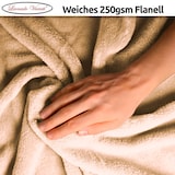 thumbnail of Kuscheldecke Beige 150x200 cm Wolldecke Fleece extra weiche Wohndecke Sofa