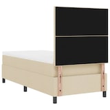 thumbnail of vidaXL Boxspringbett mit Matratze mit Kopfteil Creme 80 x 200 cm Stoff