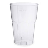thumbnail of 60x Einweg-Cocktailglas 300ml mit Eichstrichen PS transparent glasklar